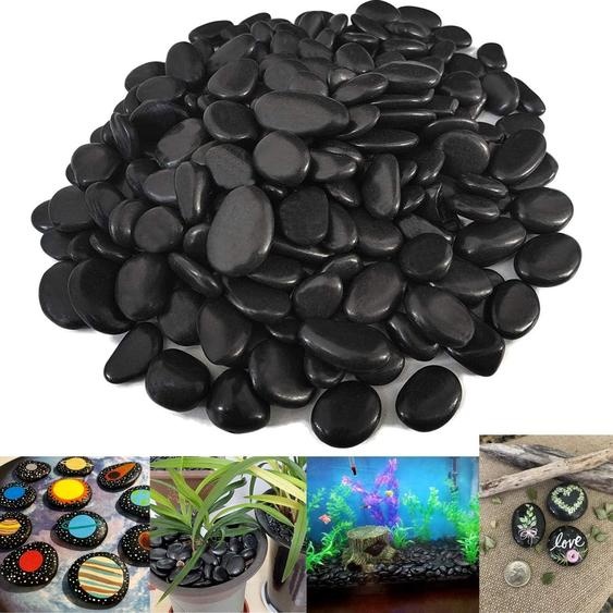 Pierres décoratives noires pour aquariums, de 20 à 40 mm, poids : 950 g, adaptées également pour les terrariums