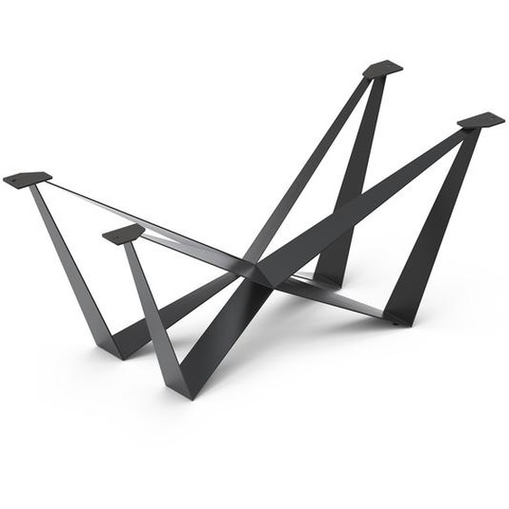 Piètement de table Spider métal noir pour plateaux à partir de 200 cm, Live-Edge pieds