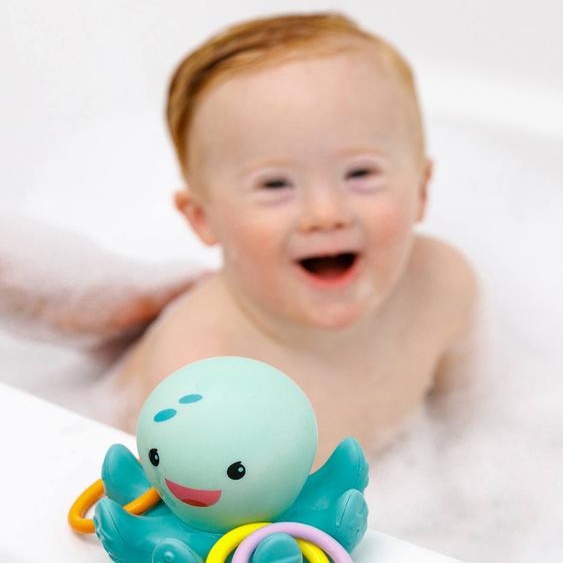 Pieuvre Lumineuse de bain avec anneaux - multicolore