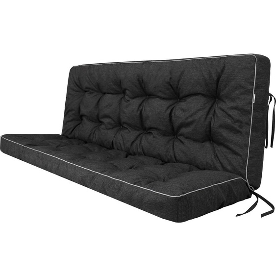 Pillowprim Pola coussin pour balancelle - 120x110cm - résistant aux intempéries & confortable, noir