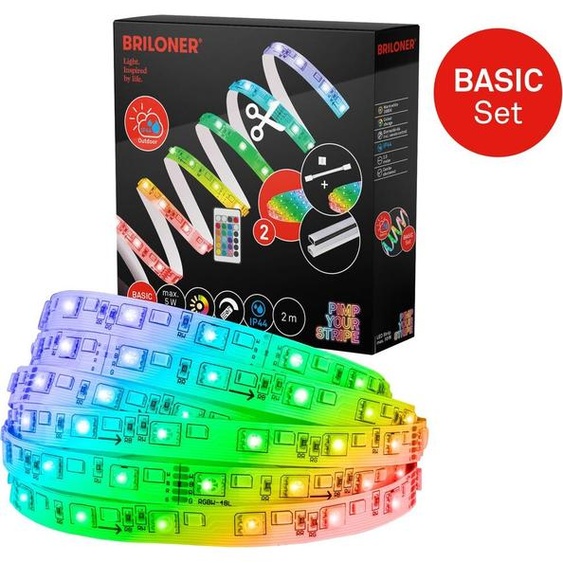 Pimp Your Stripe Kit de démarrage bande LED 2 m, IP44 extérieur, RGB+W, télécommande