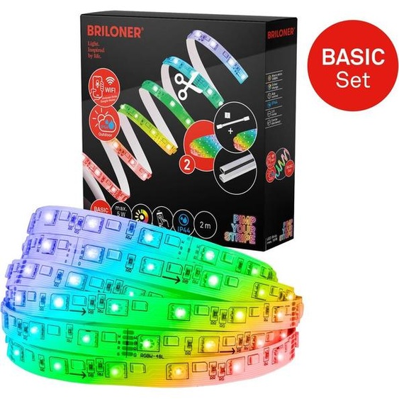 Pimp Your Stripe Kit de démarrage bande LED 2 m, IP44 extérieur, WiFi, RGB+W