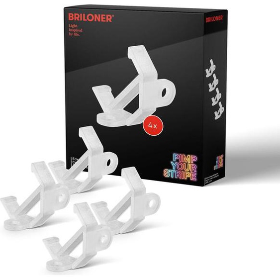 Pimp Your Stripe Lot de 4 adaptateurs dangle, pour profilés en aluminium, transparent