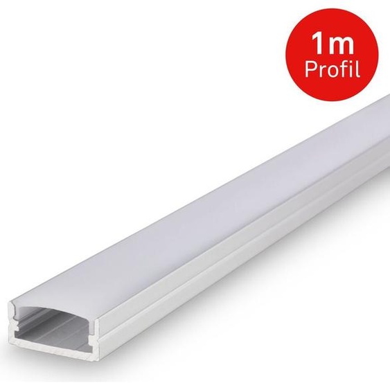 Pimp Your Stripe Profilé aluminium 1m, cache-diffuseur, autocollant, argenté