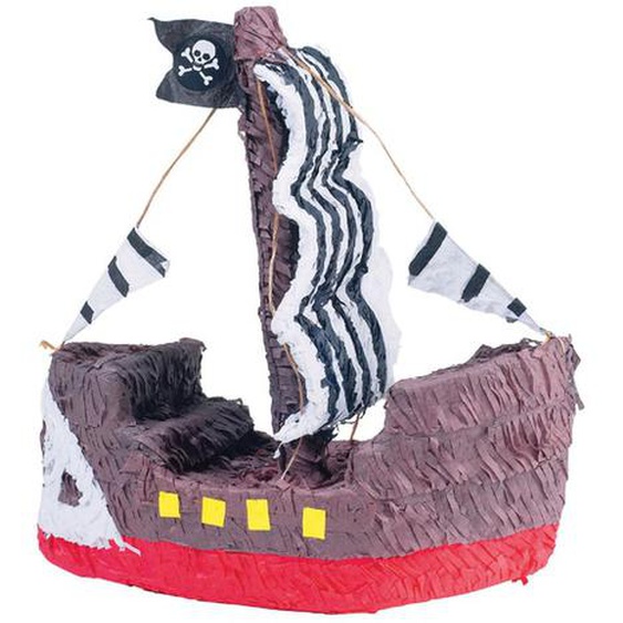 Piñata Bateau de Pirate en papier marron 42x42cm
