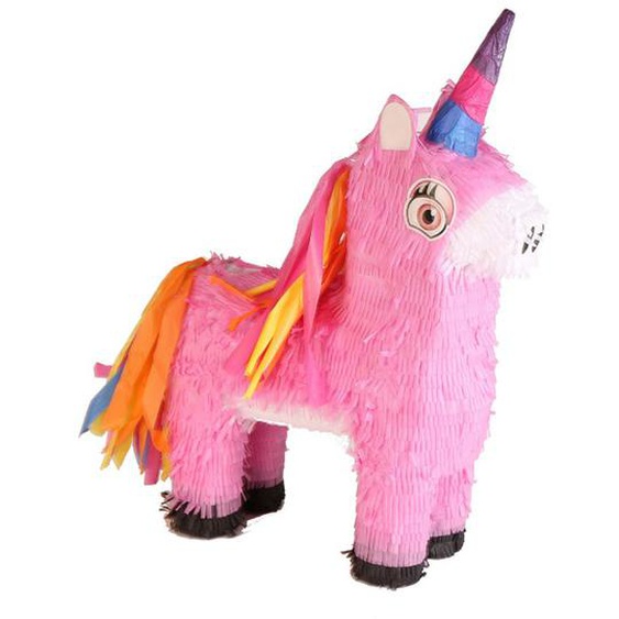 PRIX FOUS Piñata Licorne en papier rose 37x27cm