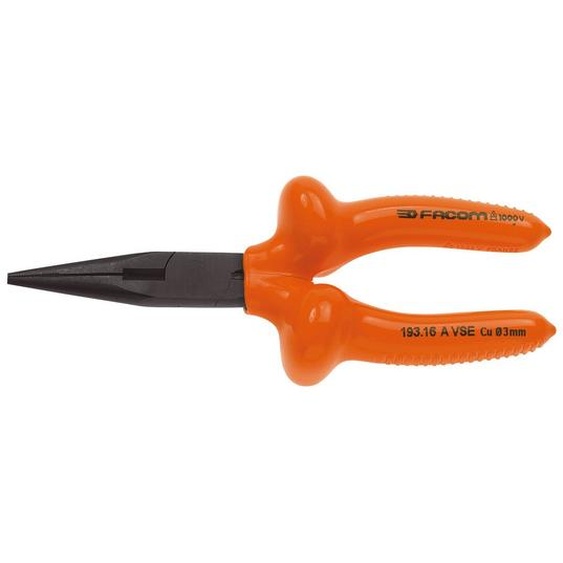 Pince à bec demi-rond isolée 1000 V série VSE FACOM 193.16AVSE