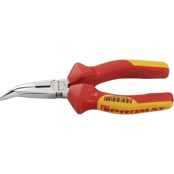 Pince à bec plat L.160mm chromé 40Grad Gew.VDE Gaine multicomposants PROMAT