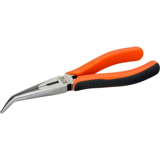 Pince à becs plats à 45° Bahco, coudée, avec poignées à 2 composants, laquée, 210 mm