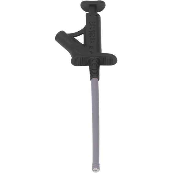 Pince à broches de test, câble de raccordement, cordon de mesure, multimètre, courant automatique, flexible, J.30042, fiches bananes 4 mm (noir)