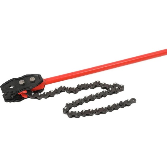 Pince à chaîne pour tuyaux - Clé à chaîne pour tuyaux - 20 cm - Réglable - Métal - Pour tuyaux deau - Blanc