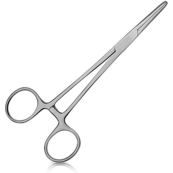 Pince à extrémité droite - longueur : 15 cm - acier inoxydable