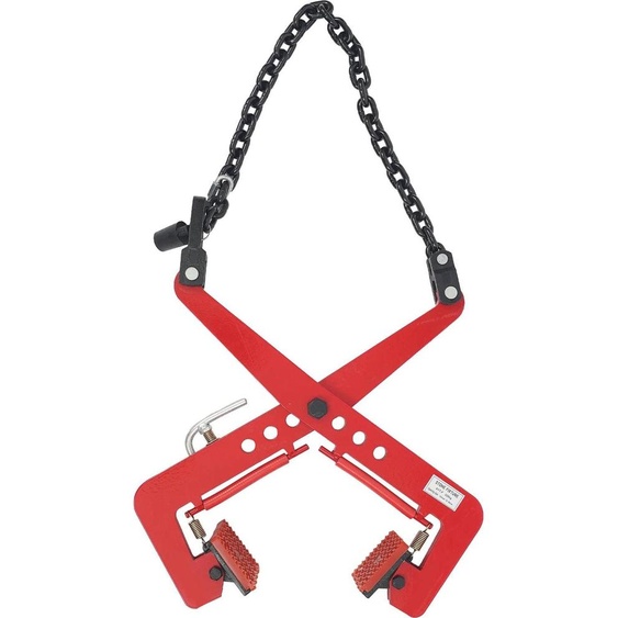 Pince à pierres et pince de préhension - Pince de levage réglable - Ouverture de mâchoire 12-36 cm - Capacité de charge 325 kg - Pour dalles en pierre et bois - Rouge