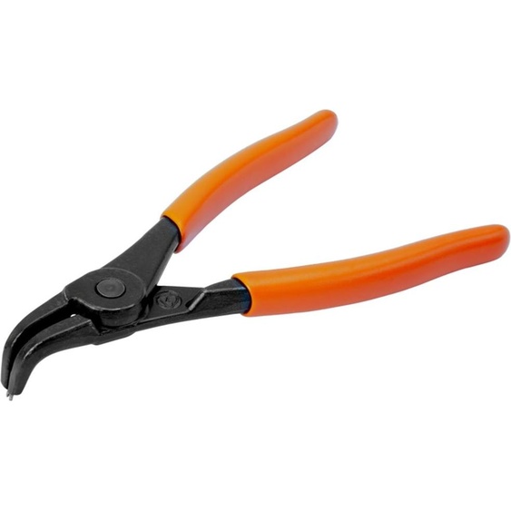 Pince Bahco pour circlips extérieurs, mâchoires coudées à 90°, brunie, 289 mm