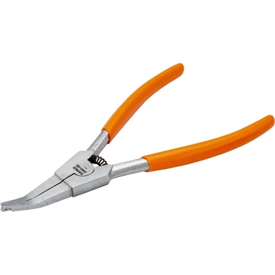 Pince Bahco pour circlips extérieurs, nickelée et chromée, poignées revêtues de PVC, 200 mm