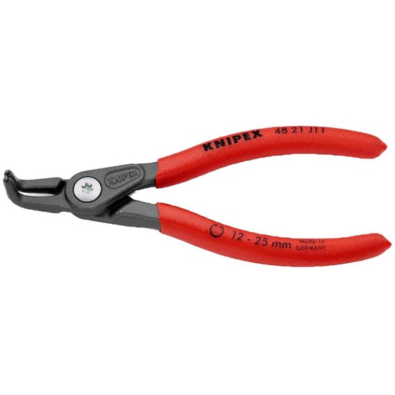 Pince circlips intérieurs 12 à 25 mm coudée à 90° avec pointe de 1,3 mm  KNIPEX 48 21 J11