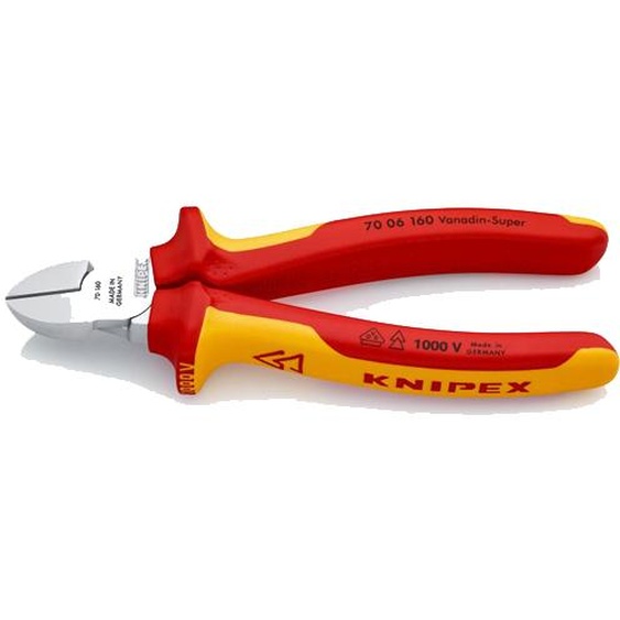Pince coupante isolante 1000V 160mm - KNIPEX - 70 06 160