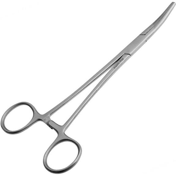 Pince courbée - longueur : 20 cm - acier inoxydable