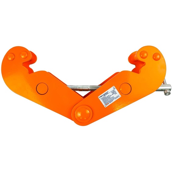 Pince de levage de 3000 kg, pour poutres en acier, de couleur orange, plage de serrage de 80 à 320 mm