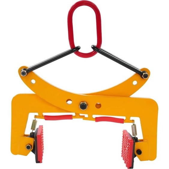 Pince de levage - Pince à pierres / pince à palettes - Capacité de charge 280 kg - Mâchoire réglable de 8 à 30 cm - Pour dalles et bois - Jaune