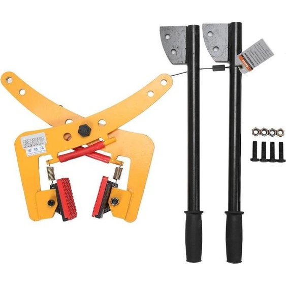 Pince de levage pour dalles - Pince de levage verticale - Capacité de charge 350 kg - Pour marbre/granit/ardoise - Modèle pour charges lourdes - Orange