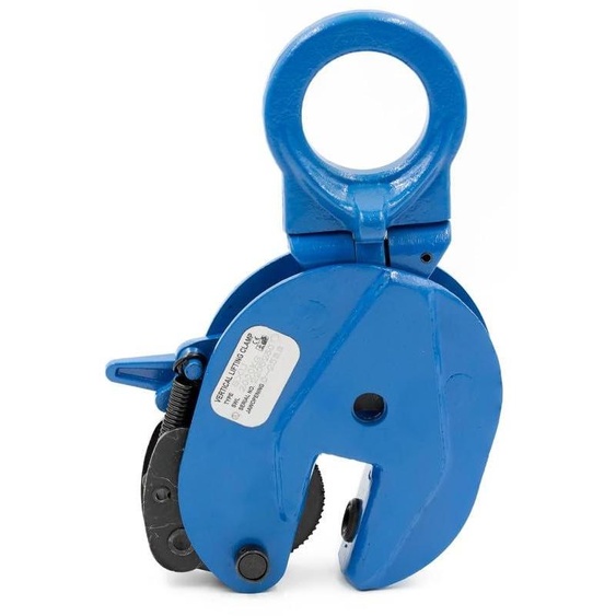 Pince de levage verticale de 3 tonnes, œil de pivotement, bleu, pince pour plaques