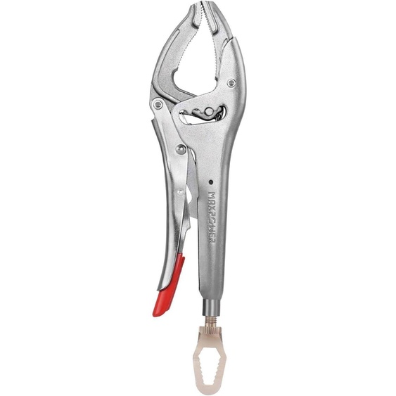 Pince de serrage de 250 mm, pince à bloc avec une ouverture de 50 à 100 mm, mâchoires courbées, acier chromevanadium