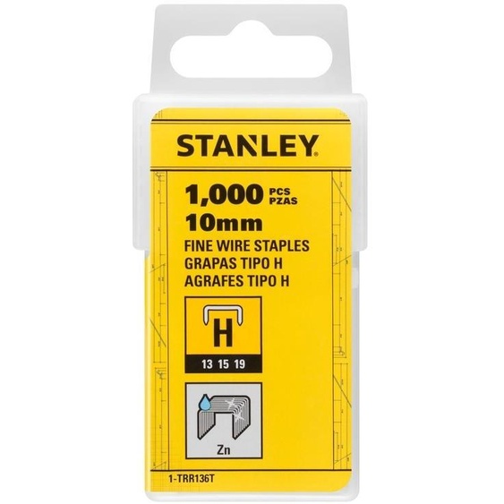 Pince de serrage Stanley, modèle H, 10 mm, boîte de 1000 pièces, référence 1-TRR136T