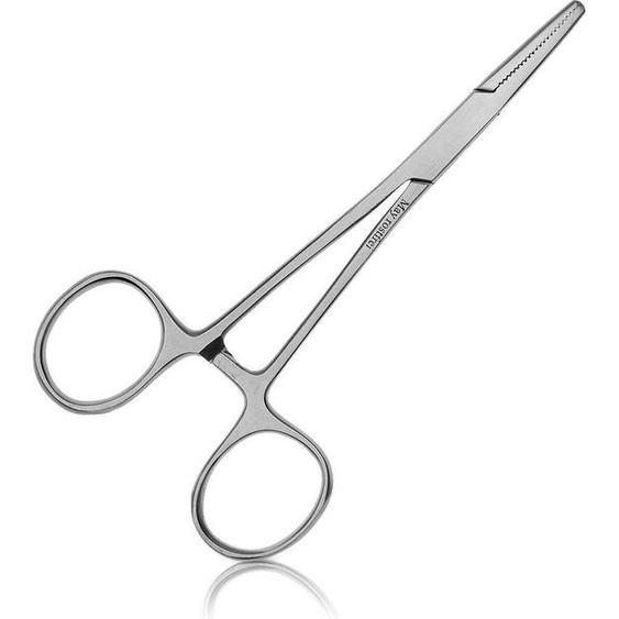 Pince May avec blocage (acier inoxydable) | Droit (13cm) | Polyvalent pour les soins, les loisirs