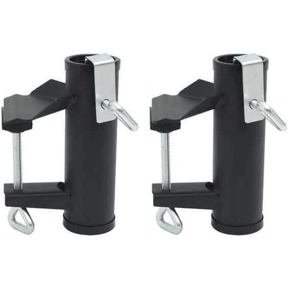 Pinces à parasol pour balcon 2 pcs 25-38 mm acier