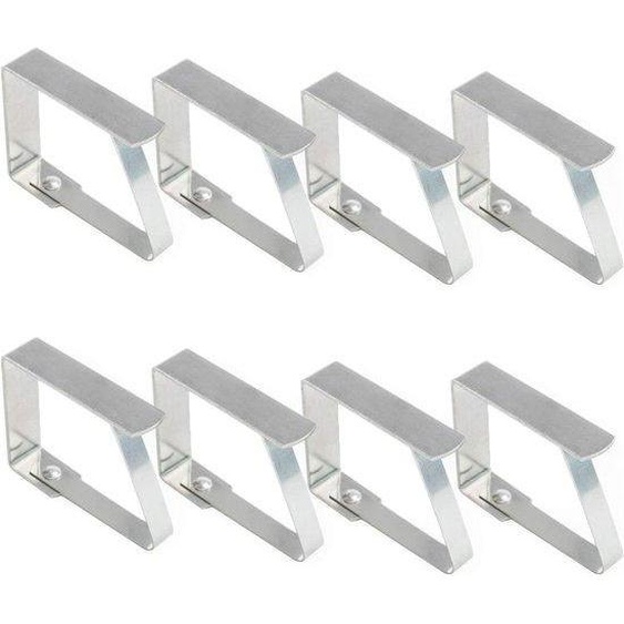 Pinces à tablettes en acier inoxydable, lot de 8, réglables, idéales pour les buffets et les pique-niques