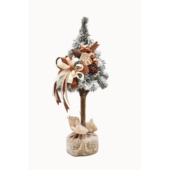 PINUS COMPANY | Mini sapin de Noël - 50 cm - Cappuccino - Fait main - Décoration élégante