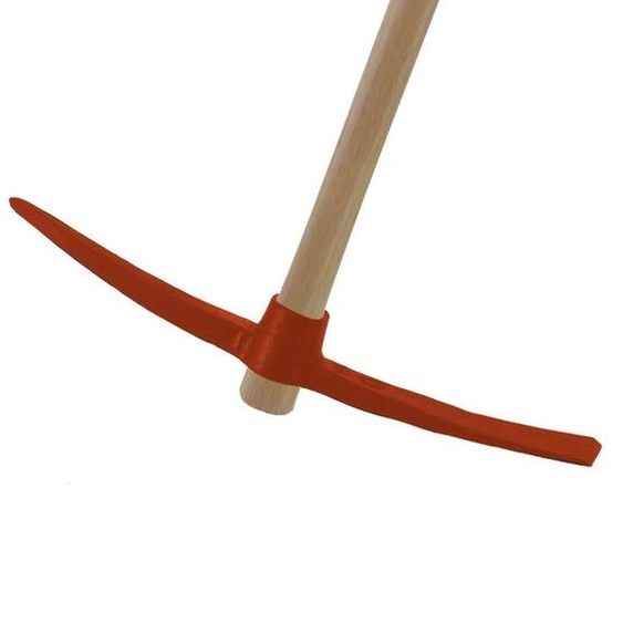 Pioche terrassier ESSENTIEL en acier 2,5 kg avec manche bois brut 90 cm MERMIER 985106