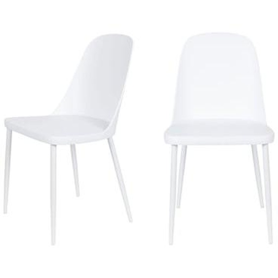 Pip - Lot de 2 chaises en résine et métal