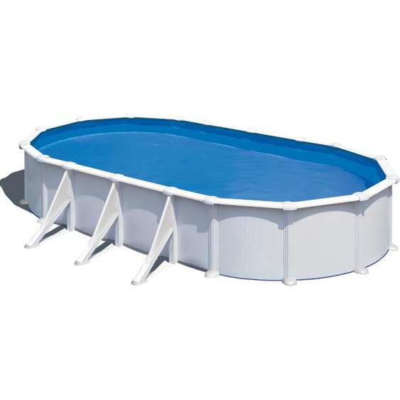 Piscine Gre acier ovale Atlantis - 730 x 375 x H 132 cm (Filtre à sable)