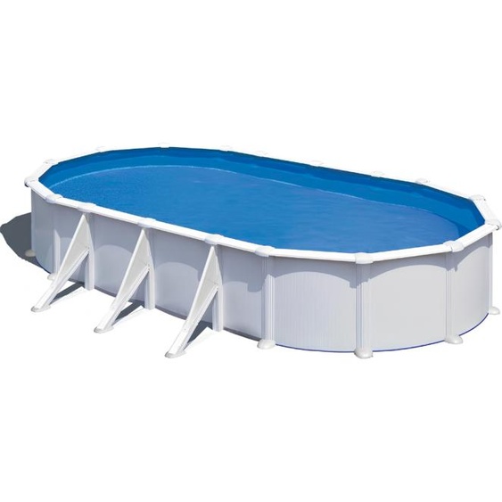 Piscine Gre acier ovale Atlantis - 800 x 470 x H 132 cm (Filtre à sable)