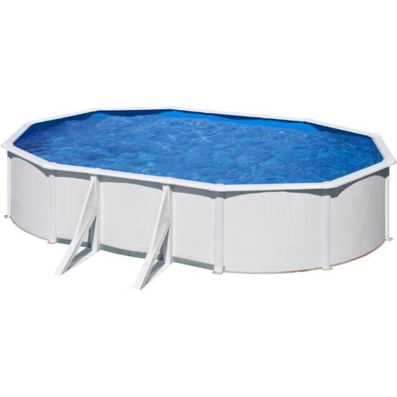 Piscine Gre acier ovale Bora Bora - 610 x 375 x H 120 cm (Filtre à cartouche)