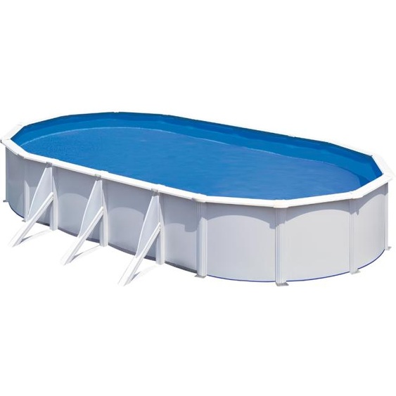 Piscine Gre acier ovale Fidji - 730 x 375 x H 120 cm (Filtre à sable)