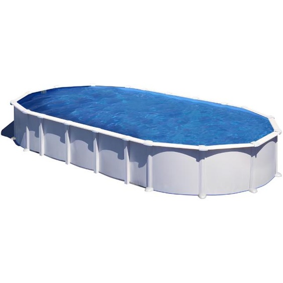 Piscine Gre acier ovale Haiti - 1020 x 575 x H 132 cm (Filtre à sable)