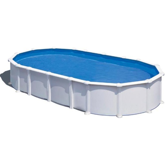 Piscine Gre acier ovale Haiti - 744 x 400 x H 132 cm (Filtre à sable)