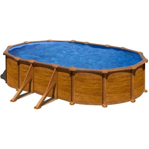 Piscine Gre acier ovale Mauritius - 500 x 300 x H 132 cm (Filtre à sable)