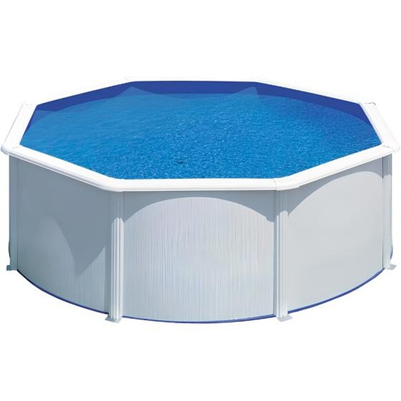 Piscine Gre acier ronde Fidji - Ø 370 x H 122 cm (Filtre à sable)