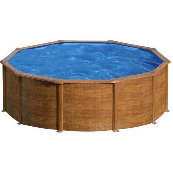 Piscine Gre acier ronde Mauritius - Ø 480 x H 132 cm (Filtre à sable)