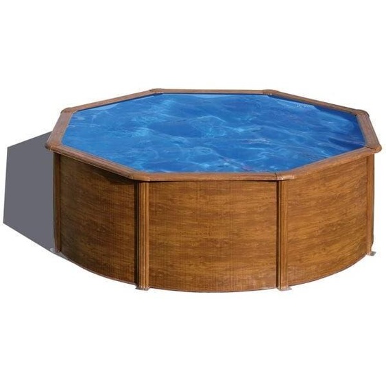 Piscine Gre acier ronde Sicilia Ø 370 x H 122 cm (Filtre à cartouche)