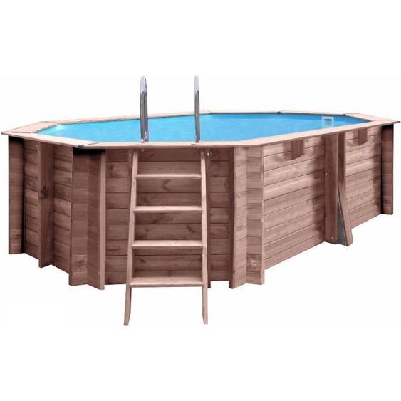 Piscine Gre bois Grenade 2 - 436 x 336 x H 117 cm (Filtre à sable)