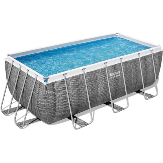 Bestway - Piscine hors-sol Power Steel - Rectangulaire - 412x201x122cm