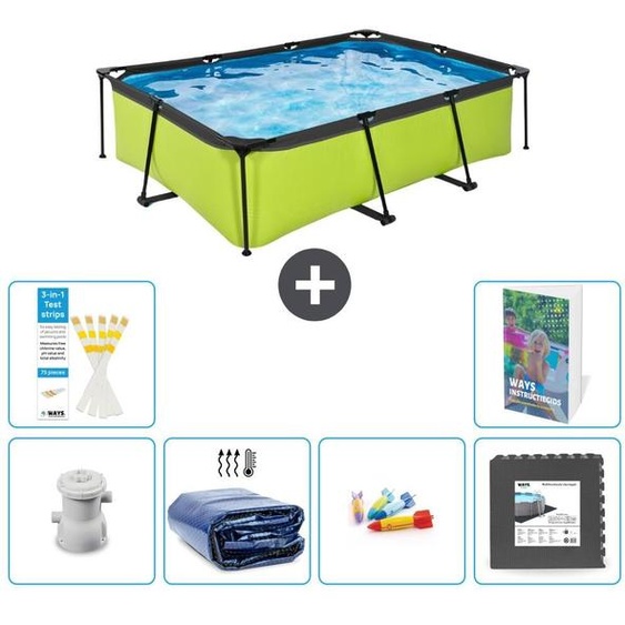 Piscine hors sol rectangulaire - 220 x 150 x 65 cm - 7 panneaux S177