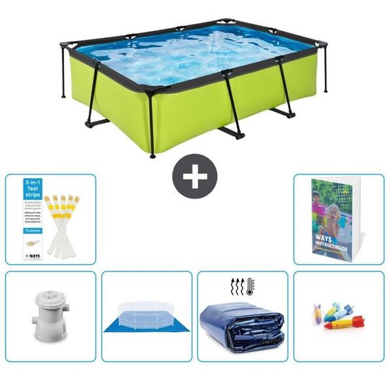 Piscine hors sol rectangulaire - 220 x 150 x 65 cm - 7 panneaux S220