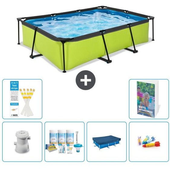 Piscine hors sol rectangulaire - 300 x 200 x 65 cm - 7 panneaux S200