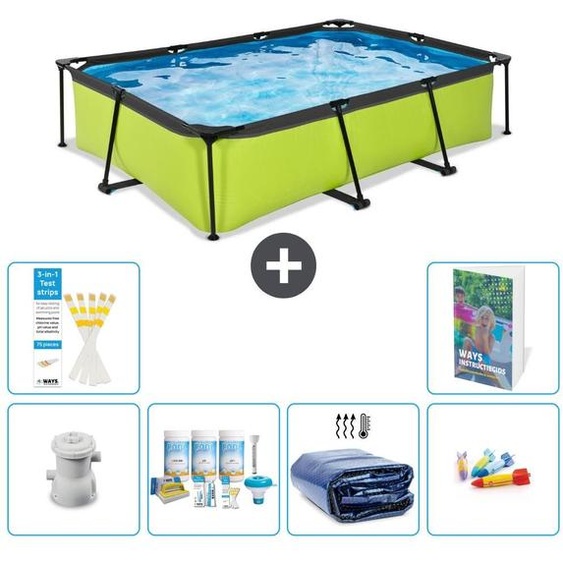 Piscine hors sol rectangulaire - 300 x 200 x 65 cm - 7 panneaux S282